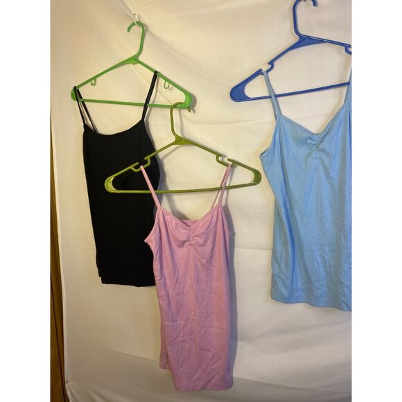 Tank top lot Bundle of 3 Womens Juniors Size Small Pink Blue Black - Picture 1 of 4